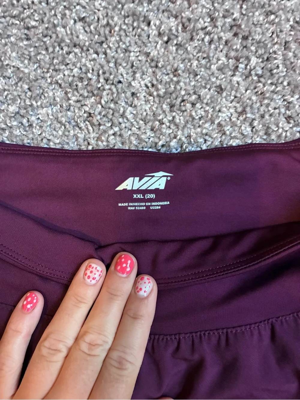 Plum athletic shorts